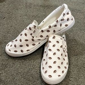 New Women’s Isaac Mizrahi Rossi Slip On Laceless Football Sneakers; White, 9.5M